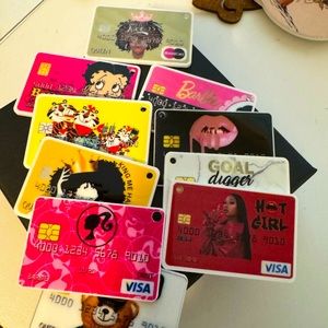 Mini credit card charms for key chains